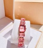  Đồng hồ Swarovski Millenia hồng - Swarovski Watch Octagon cut bracelet, Pink, Rose gold-tone finish 