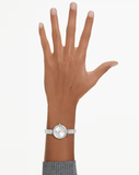  Matrix Bangle watch Swiss Made, Crystal bracelet, White, Stainless steel 