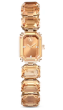  Đồng hồ Octagon cut bracelet, Brown, Champagne gold-tone finish 