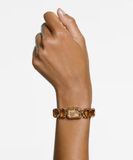  Đồng hồ Octagon cut bracelet, Brown, Champagne gold-tone finish 