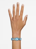  Đồng hồ Octagon cut bracelet, Blue, Stainless Steel 