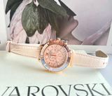  Đồng hồ Swarovski Octea Lux hồng - Swarovski Octea Lux Chrono watch Swiss Made, Leather strap, Pink, Rose gold-tone finish 