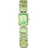  Đồng hồ Swarovski Millenia xanh lá - Swarovski Watch Octagon cut bracelet, Green, Champagne gold-tone finish 