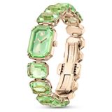  Đồng hồ Swarovski Millenia xanh lá - Swarovski Watch Octagon cut bracelet, Green, Champagne gold-tone finish 
