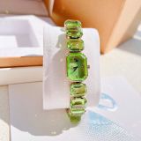  Đồng hồ Swarovski Millenia xanh lá - Swarovski Watch Octagon cut bracelet, Green, Champagne gold-tone finish 
