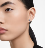  Khuyên tai Swarovski Angelic đá vuông - Swarovski Angelic stud earrings Square cut, Blue, Rhodium plated 