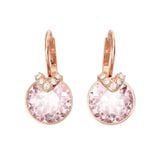  Khuyên tai Bella V hồng mẫu mới - Swarovski Bella V drop earrings Round cut, Pink, Rose gold-tone plated 