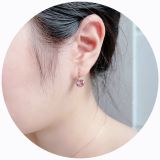  Khuyên tai Bella V hồng mẫu mới - Swarovski Bella V drop earrings Round cut, Pink, Rose gold-tone plated 