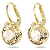 Khuyên Swarovski Bella V màu vàng (mẫu mới) -  Swarovski Bella V drop earrings Round cut, Gold tone, Gold-tone plated 