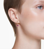  Chroma drop earrings Heart, Red, Gold-tone plated 