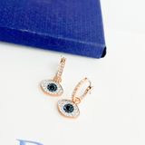  Khuyên tai Swarovski Evil eye - Swarovski Symbolic hoop earrings Evil eye, Blue, Rose gold-tone plated 