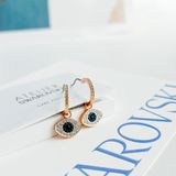  Khuyên tai Swarovski Evil eye - Swarovski Symbolic hoop earrings Evil eye, Blue, Rose gold-tone plated 