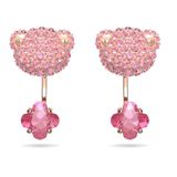  Khuyên tai Swarovski Teddy hồng - Swarovski Teddy earring jackets Bear, Pink, Rose gold-tone plated 