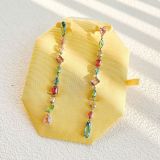  Gema drop earrings Asymmetrical design, Mixed cuts, Extra long, Multicolored, Rhodium plated 