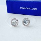 Khuyên tai Swarovski Generation pha lê xám - Swarovski Generation stud earrings Pear shape, Blue, Rhodium plated 