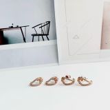  Khuyên tai Swarovski Lifelong màu vàng hồng- Swarovski Lifelong Hoop Pierced Earrings Small, White, Rose Gold Plating 