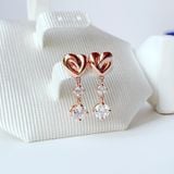  Khuyên tai tim Lifelong Swarovski  - Swarovski Lifelong Heart drop earrings Heart, White, Rose gold-tone plated 