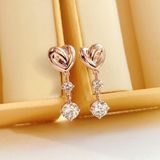  Khuyên tai tim Lifelong Swarovski  - Swarovski Lifelong Heart drop earrings Heart, White, Rose gold-tone plated 