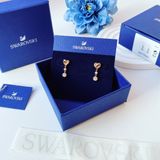  Khuyên tai tim Lifelong Swarovski  - Swarovski Lifelong Heart drop earrings Heart, White, Rose gold-tone plated 