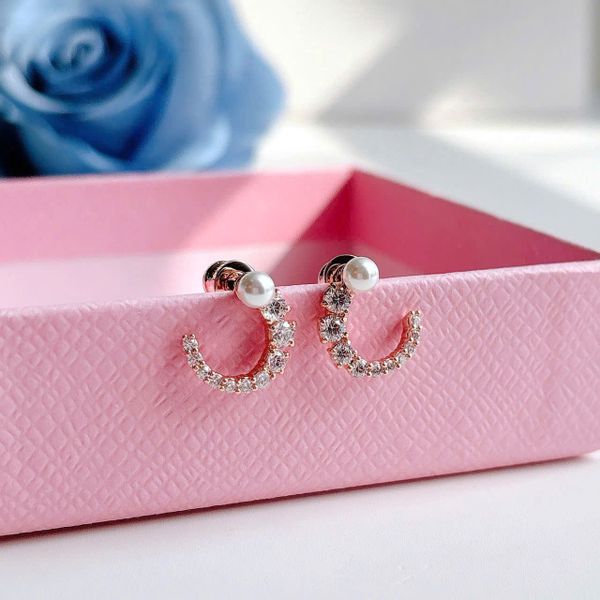  Matrix hoop earrings Crystal pearl, Round cut, White, Rose gold-tone plated 