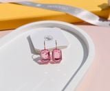  Khuyên tai Swarovski Millenia bát giác hồng - Swarovski Millenia drop earrings Octagon cut, Pink, Rose gold-tone plated 