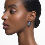  Khuyên tai Swarovski Millenia xanh aqua - Swarovski Millenia drop earrings Square cut, Blue, Rhodium plated 