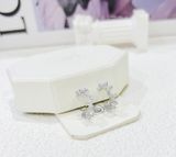  Khuyên tai Swarovski Ortyx trắng - Swarovski Ortyx hoop earrings Triangle cut, Small, White, Rhodium plated 