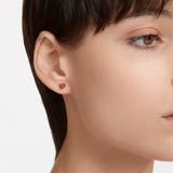  Khuyên Swarovski Stilla tim đỏ - Swarovski Stilla stud earrings Heart, Red, Gold-tone plated 