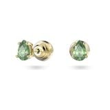  Khuyên tai Swarovski Stilla xanh lá cây - Swarovski Stilla stud earrings Pear cut, Green, Gold-tone plated 