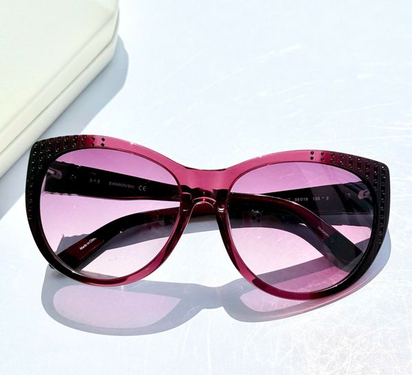  Gradient Bordeaux Oval Ladies Sunglasses Sk0087 