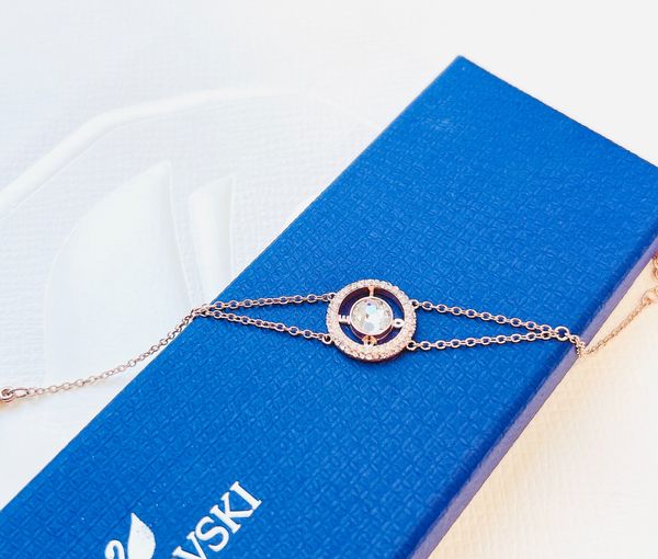  Admiration - Love bracelet Round cut, White, Rose gold-tone plated 