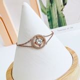  Admiration - Love bracelet Round cut, White, Rose gold-tone plated 