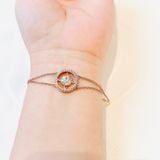  Admiration - Love bracelet Round cut, White, Rose gold-tone plated 