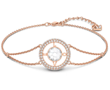  Admiration - Love bracelet Round cut, White, Rose gold-tone plated 