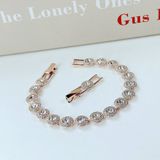  Lắc tay full pha lê Swarovski Angelic trắng/ vàng hồng - Swarovski  Angelic bracelet Round cut 