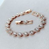  Lắc tay full pha lê Swarovski Angelic trắng/ vàng hồng - Swarovski  Angelic bracelet Round cut 