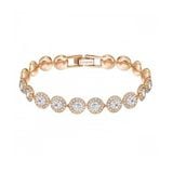  Lắc tay full pha lê Swarovski Angelic trắng/ vàng hồng - Swarovski  Angelic bracelet Round cut 