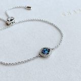  Lắc tay Swarovski Angelic đá vuông - Swarovski Angelic bracelet Square cut, Blue, Rhodium plated 