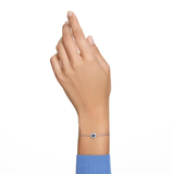  Lắc tay Swarovski Angelic đá vuông - Swarovski Angelic bracelet Square cut, Blue, Rhodium plated 