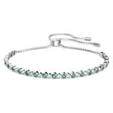  Lắc tay Swarovski Subtle mix pha lê xanh trắng - Swarovski Subtle bracelet Round cut, Green, Rhodium plated 