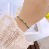  Lắc tay Swarovski Subtle mix pha lê xanh trắng - Swarovski Subtle bracelet Round cut, Green, Rhodium plated 