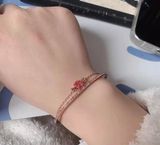  Gema 520 bangle Candy, Pink, Rose gold-tone plated 