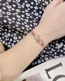  Lắc tay Swarovski Gema 520 kẹo ngọt màu vàng hồng - Swarovski Gema 520 bracelet Candy, Pink, Rose gold-tone plated 