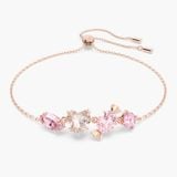  Lắc tay Swarovski Gema 520 kẹo ngọt màu vàng hồng - Swarovski Gema 520 bracelet Candy, Pink, Rose gold-tone plated 