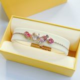  Lắc tay Swarovski Gema 520 kẹo ngọt màu vàng hồng - Swarovski Gema 520 bracelet Candy, Pink, Rose gold-tone plated 