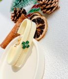  Lắc tay Swarovski cỏ bốn lá xanh - Swarovski Idyllia bracelet Mixed cuts, Clover, Green, Gold-tone plated 