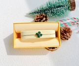  Lắc tay Swarovski cỏ bốn lá xanh - Swarovski Idyllia bracelet Mixed cuts, Clover, Green, Gold-tone plated 