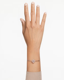  Lắc tay Swarovski Idyllia cỏ bốn lá vàng hồng -Swarovski Idyllia bracelet Clover, White, Rose gold-tone plated 