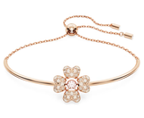 Lắc tay Swarovski Idyllia cỏ bốn lá vàng hồng -Swarovski Idyllia bracelet Clover, White, Rose gold-tone plated 
