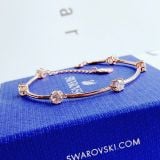  Lắc tay Swarovski Constella màu vàng hồng - Swarovski Constella bangle Round cut, White, Rose gold-tone plated 